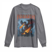 Vintage 90s Feminism Dragon Long Sleeve Shirt Burn the Patriarchy - Wonder Print Shop