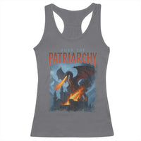 Vintage 90s Feminism Dragon Racerback Tank Top Burn the Patriarchy - Wonder Print Shop