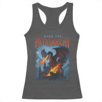 Vintage 90s Feminism Dragon Racerback Tank Top Burn the Patriarchy - Wonder Print Shop