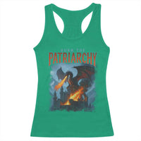 Vintage 90s Feminism Dragon Racerback Tank Top Burn the Patriarchy - Wonder Print Shop