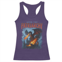 Vintage 90s Feminism Dragon Racerback Tank Top Burn the Patriarchy - Wonder Print Shop