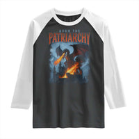 Vintage 90s Feminism Dragon Raglan Shirt Burn the Patriarchy - Wonder Print Shop