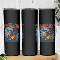 Vintage 90s Feminism Dragon Skinny Tumbler Burn the Patriarchy - Wonder Print Shop
