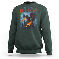 Vintage 90s Feminism Dragon Sweatshirt Burn the Patriarchy - Wonder Print Shop