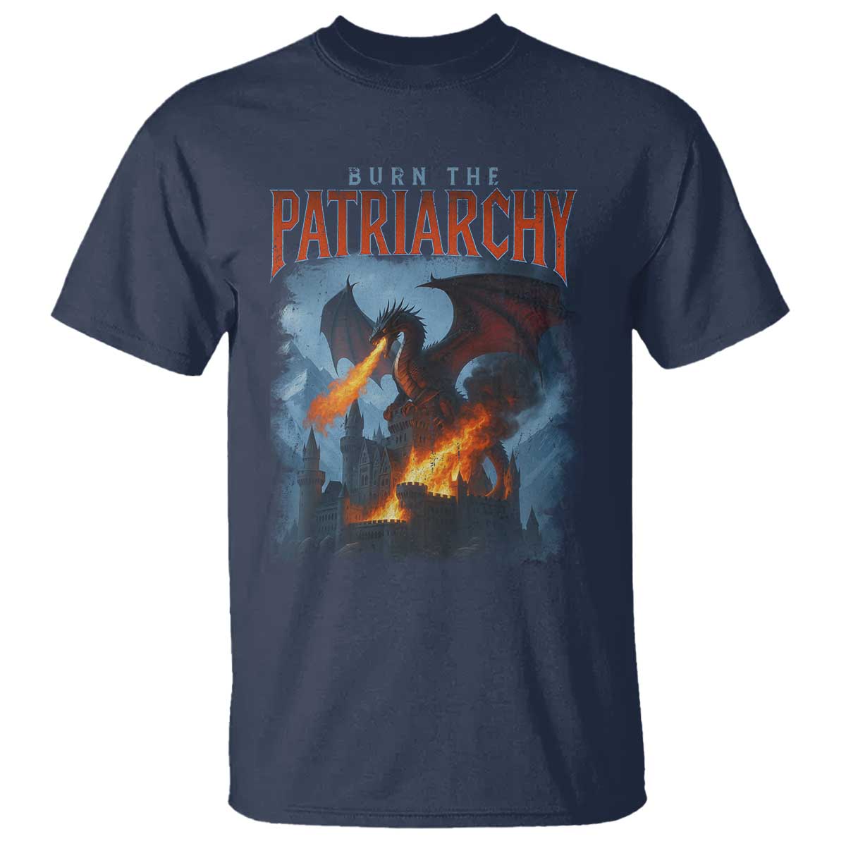 Vintage 90s Feminism Dragon T Shirt Burn the Patriarchy - Wonder Print Shop