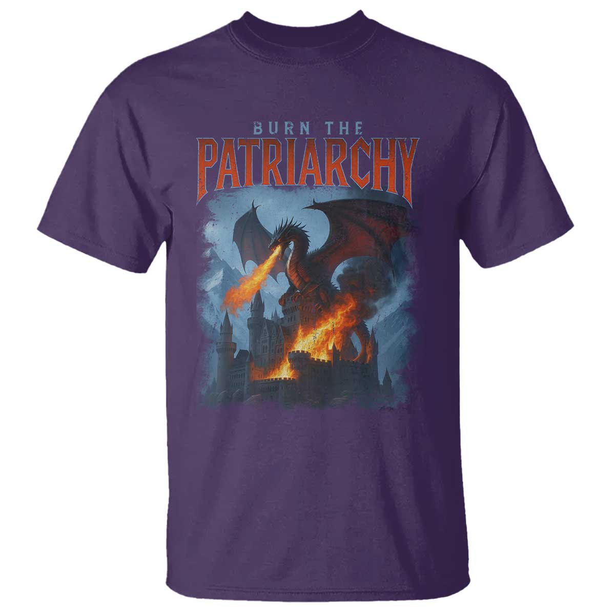 Vintage 90s Feminism Dragon T Shirt Burn the Patriarchy - Wonder Print Shop