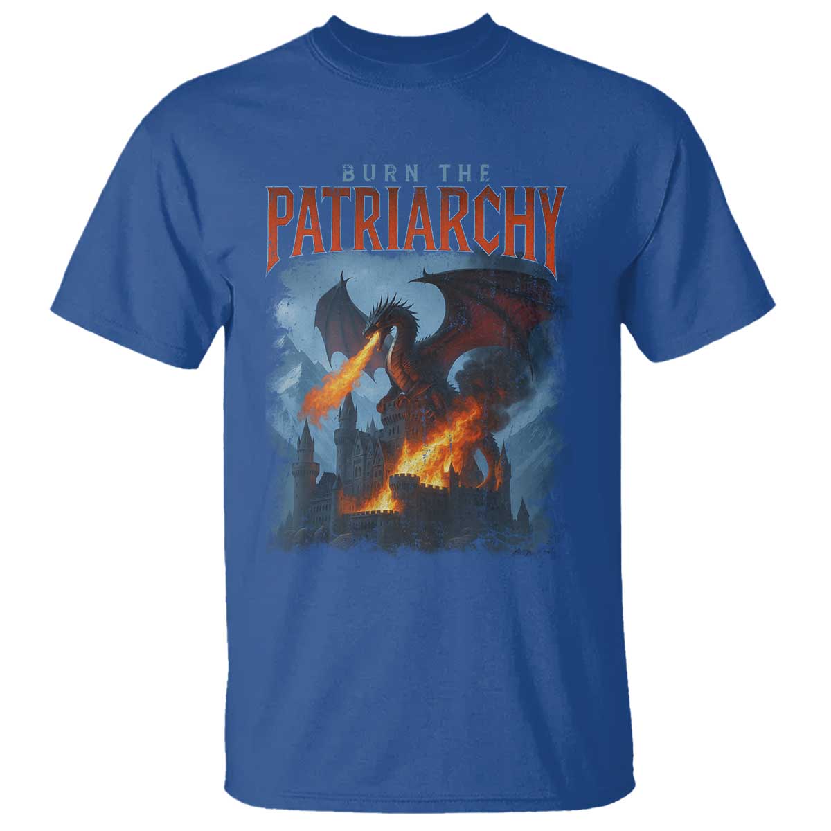 Vintage 90s Feminism Dragon T Shirt Burn the Patriarchy - Wonder Print Shop