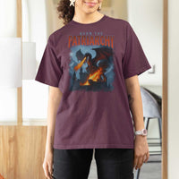 Vintage 90s Feminism Dragon T Shirt For Women Burn the Patriarchy - Wonder Print Shop