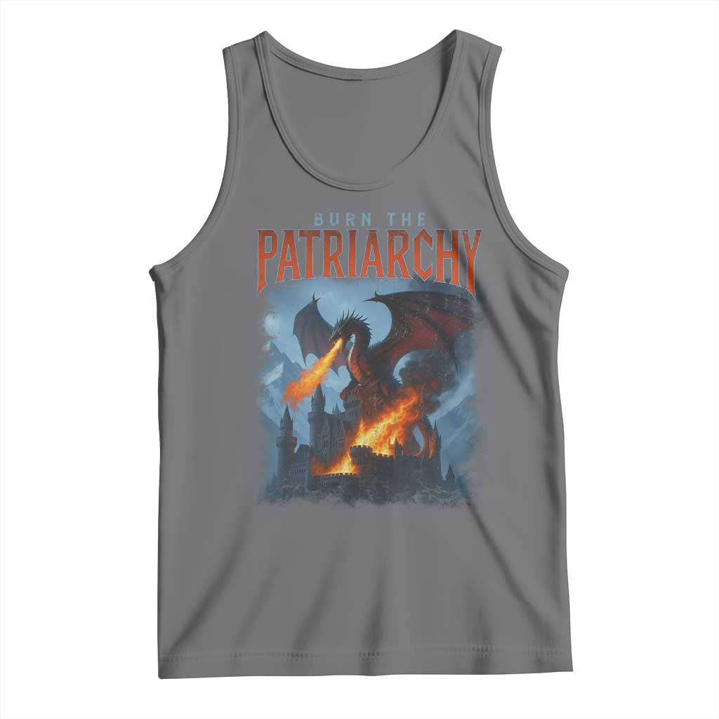 Vintage 90s Feminism Dragon Tank Top Burn the Patriarchy - Wonder Print Shop