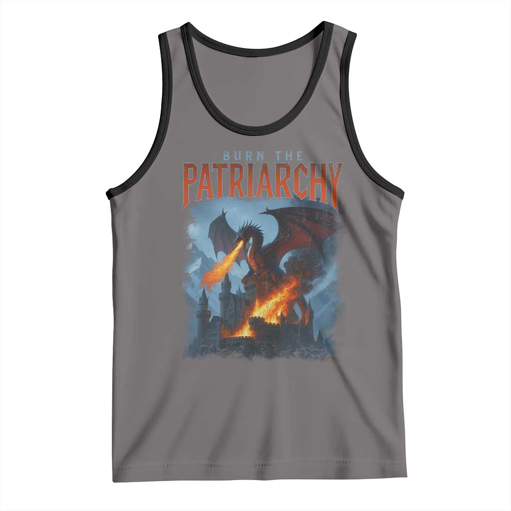 Vintage 90s Feminism Dragon Tank Top Burn the Patriarchy - Wonder Print Shop