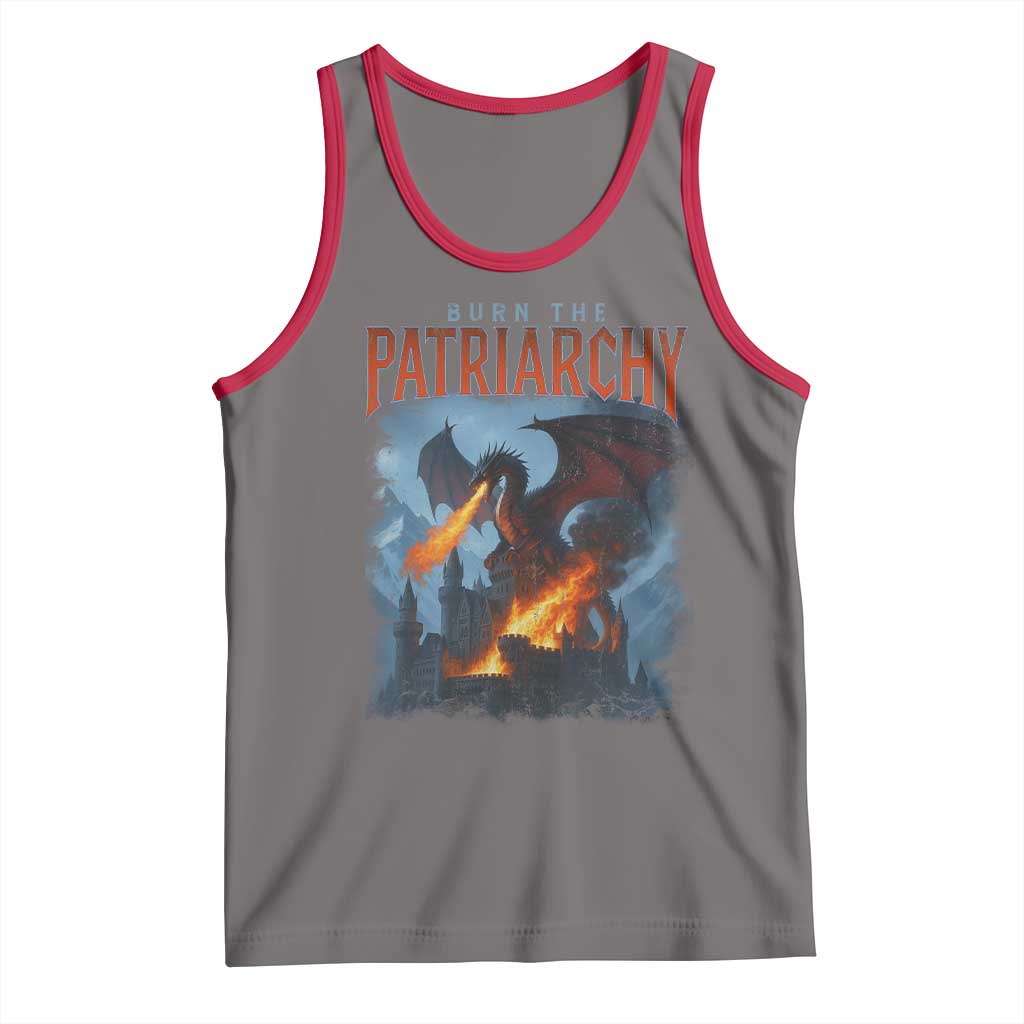 Vintage 90s Feminism Dragon Tank Top Burn the Patriarchy - Wonder Print Shop