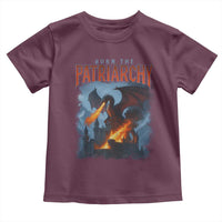 Vintage 90s Feminism Dragon Toddler T Shirt Burn the Patriarchy - Wonder Print Shop