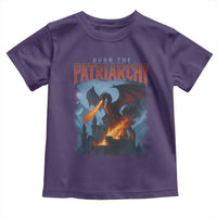 Vintage 90s Feminism Dragon Toddler T Shirt Burn the Patriarchy - Wonder Print Shop