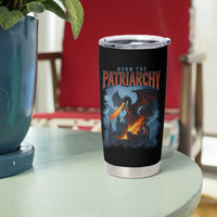 Vintage 90s Feminism Dragon Tumbler Cup Burn the Patriarchy - Wonder Print Shop
