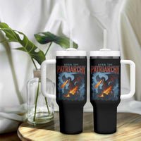 Vintage 90s Feminism Dragon Tumbler With Handle Burn the Patriarchy - Wonder Print Shop