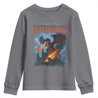Vintage 90s Feminism Dragon Youth Sweatshirt Burn the Patriarchy - Wonder Print Shop