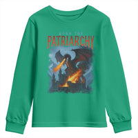 Vintage 90s Feminism Dragon Youth Sweatshirt Burn the Patriarchy - Wonder Print Shop
