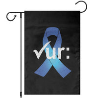 Colon Cancer Awareness Garden Flag Blue Ribbon Colonoscopy Colorectal