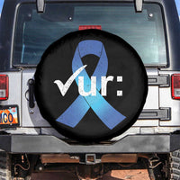 Colon Cancer Awareness Spare Tire Cover Blue Ribbon Colonoscopy Colorectal