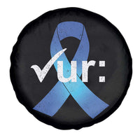 Colon Cancer Awareness Spare Tire Cover Blue Ribbon Colonoscopy Colorectal