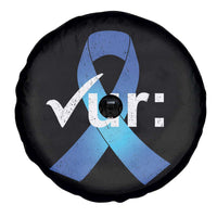 Colon Cancer Awareness Spare Tire Cover Blue Ribbon Colonoscopy Colorectal