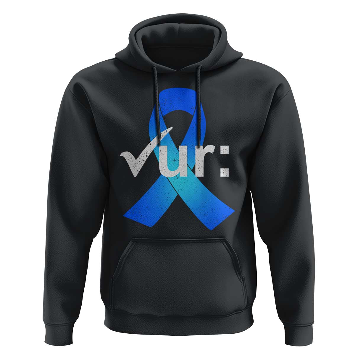 Colon Cancer Awareness Hoodie Blue Ribbon Colonoscopy Colorectal