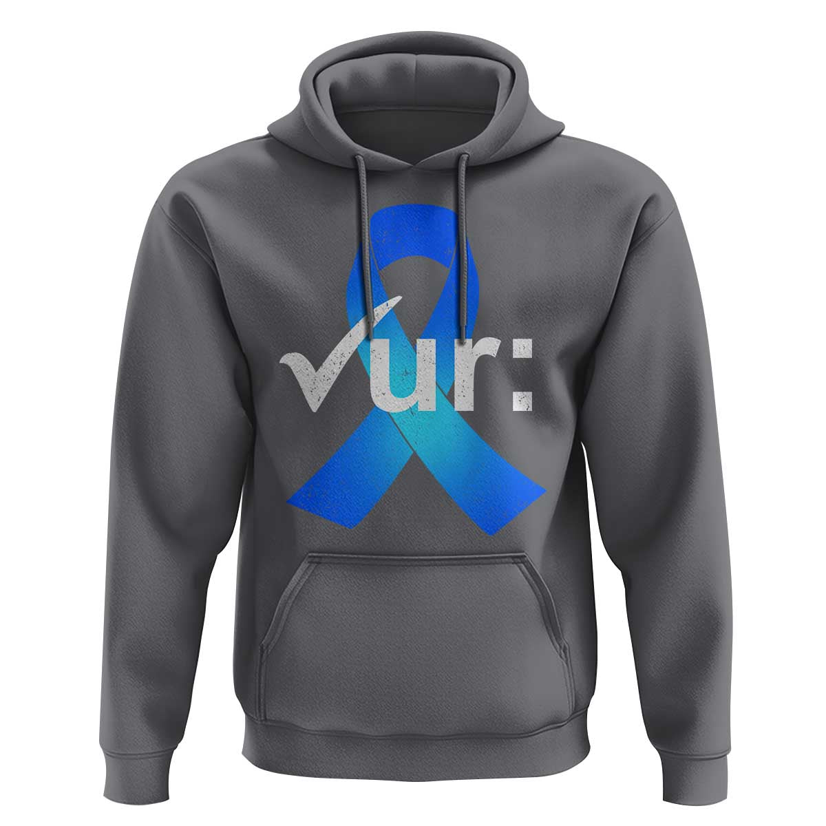 Colon Cancer Awareness Hoodie Blue Ribbon Colonoscopy Colorectal