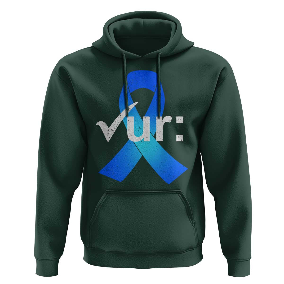 Colon Cancer Awareness Hoodie Blue Ribbon Colonoscopy Colorectal