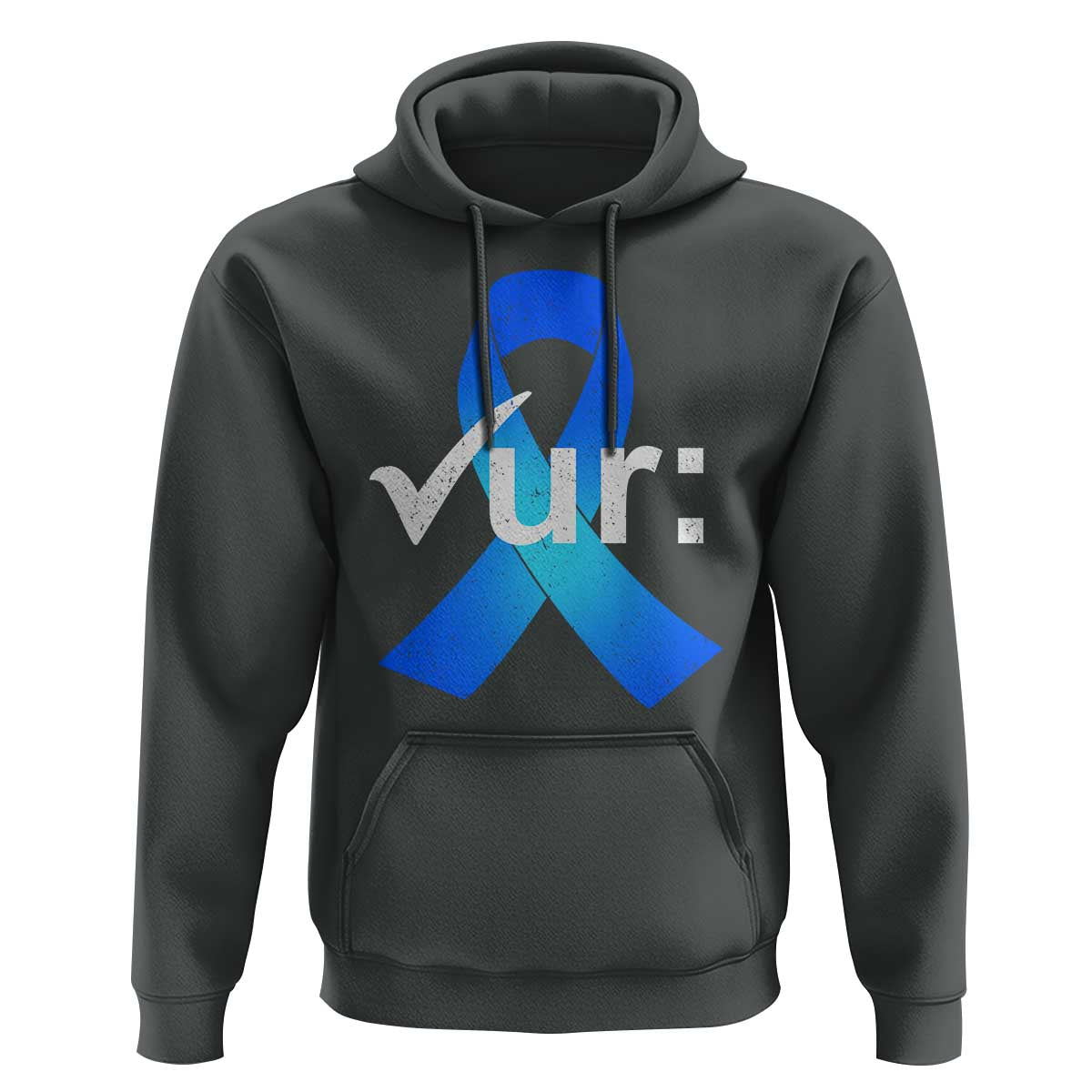 Colon Cancer Awareness Hoodie Blue Ribbon Colonoscopy Colorectal