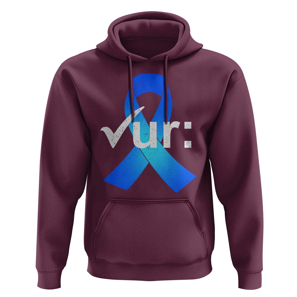 Colon Cancer Awareness Hoodie Blue Ribbon Colonoscopy Colorectal