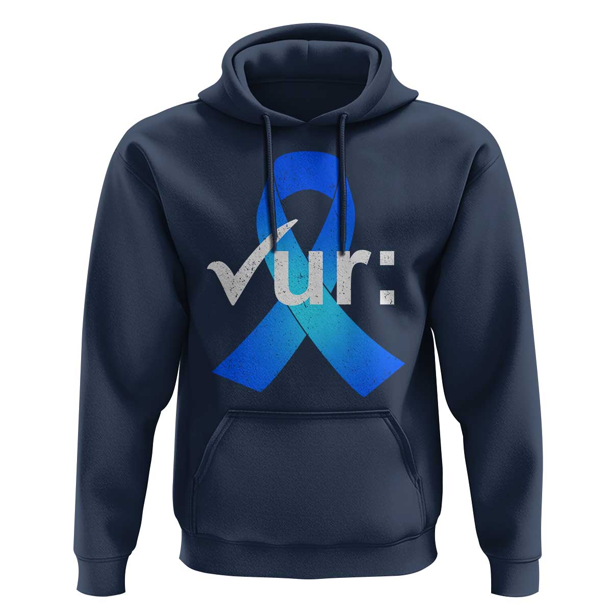 Colon Cancer Awareness Hoodie Blue Ribbon Colonoscopy Colorectal