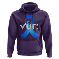 Colon Cancer Awareness Hoodie Blue Ribbon Colonoscopy Colorectal