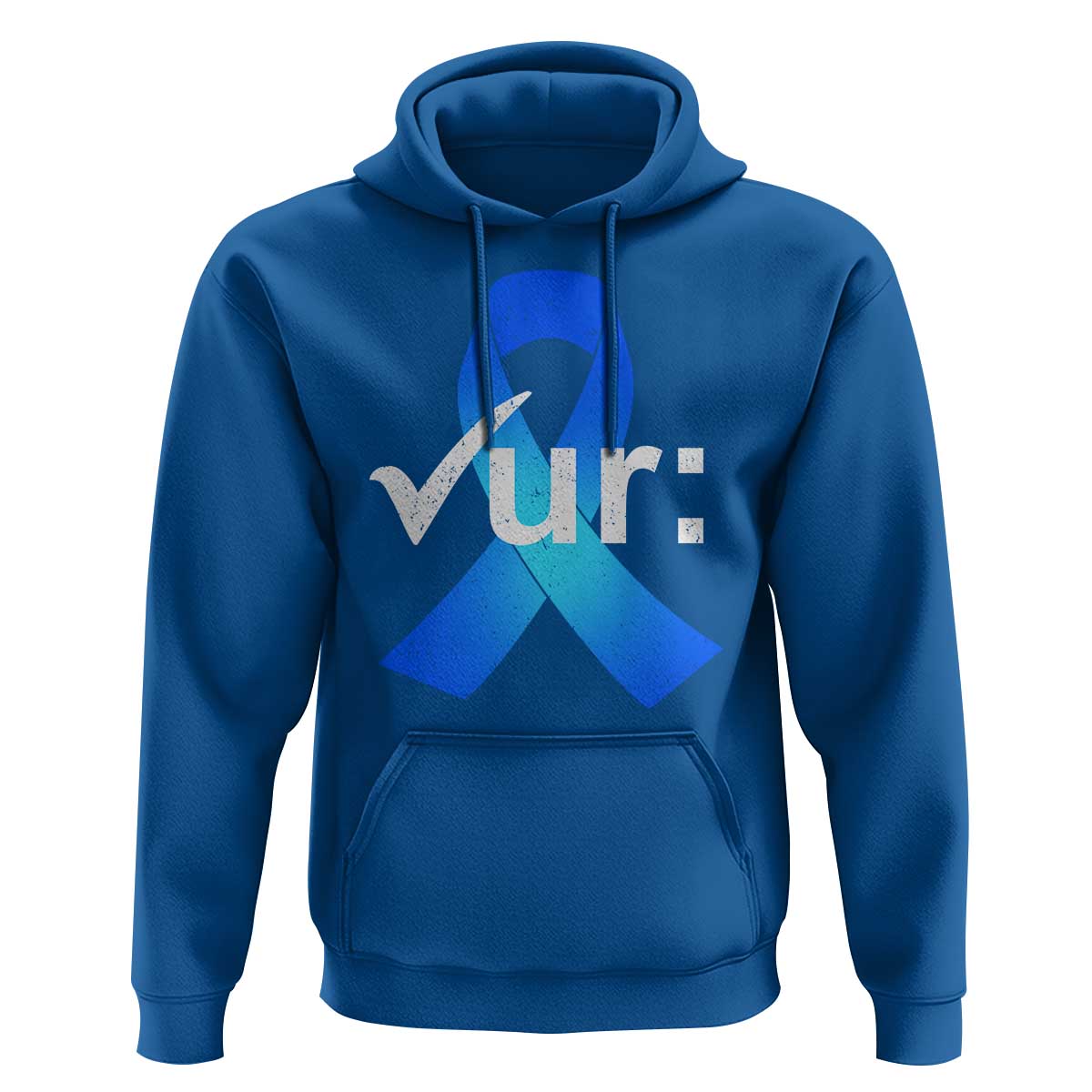 Colon Cancer Awareness Hoodie Blue Ribbon Colonoscopy Colorectal