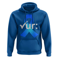Colon Cancer Awareness Hoodie Blue Ribbon Colonoscopy Colorectal