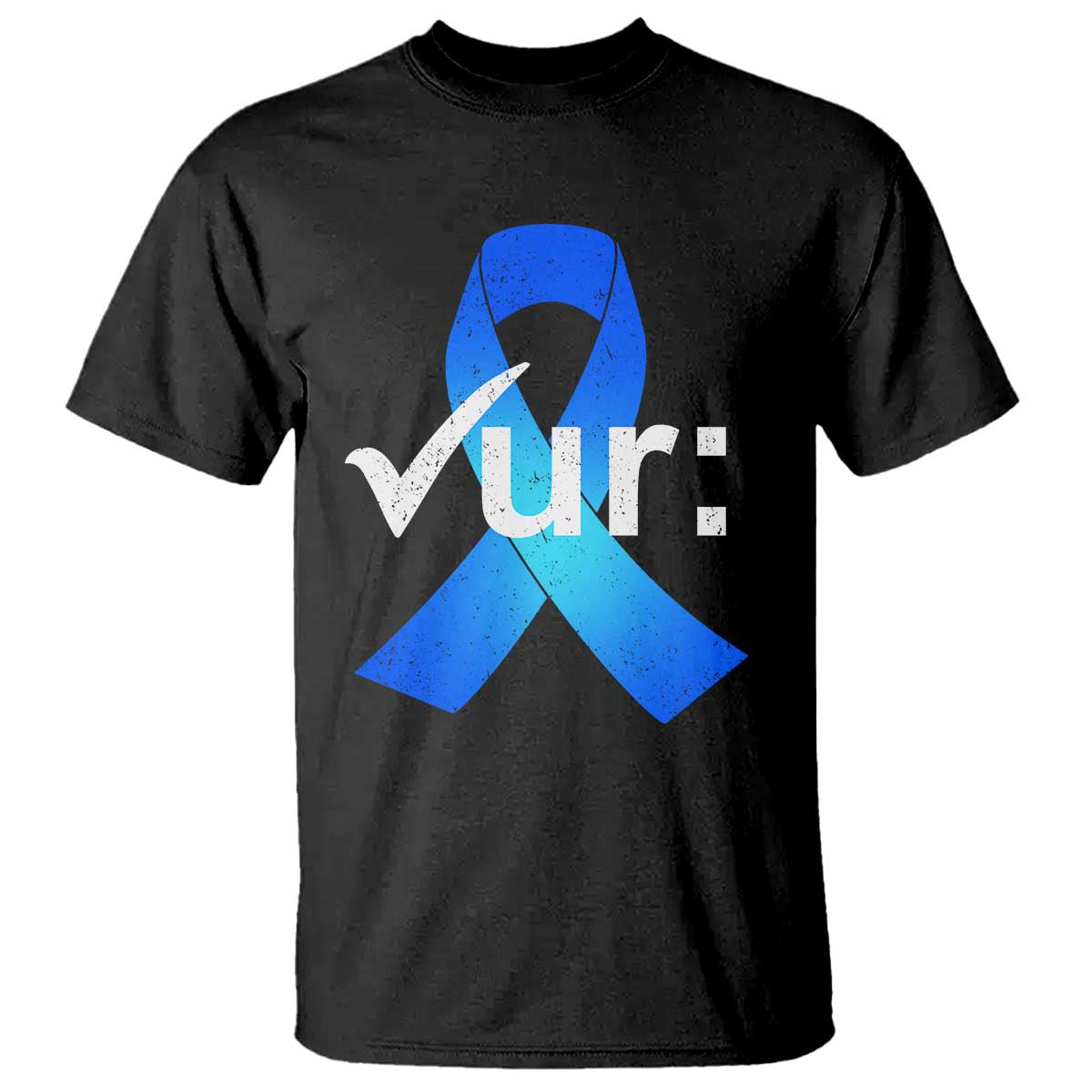 Colon Cancer Awareness T Shirt Blue Ribbon Colonoscopy Colorectal