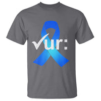 Colon Cancer Awareness T Shirt Blue Ribbon Colonoscopy Colorectal