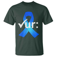 Colon Cancer Awareness T Shirt Blue Ribbon Colonoscopy Colorectal