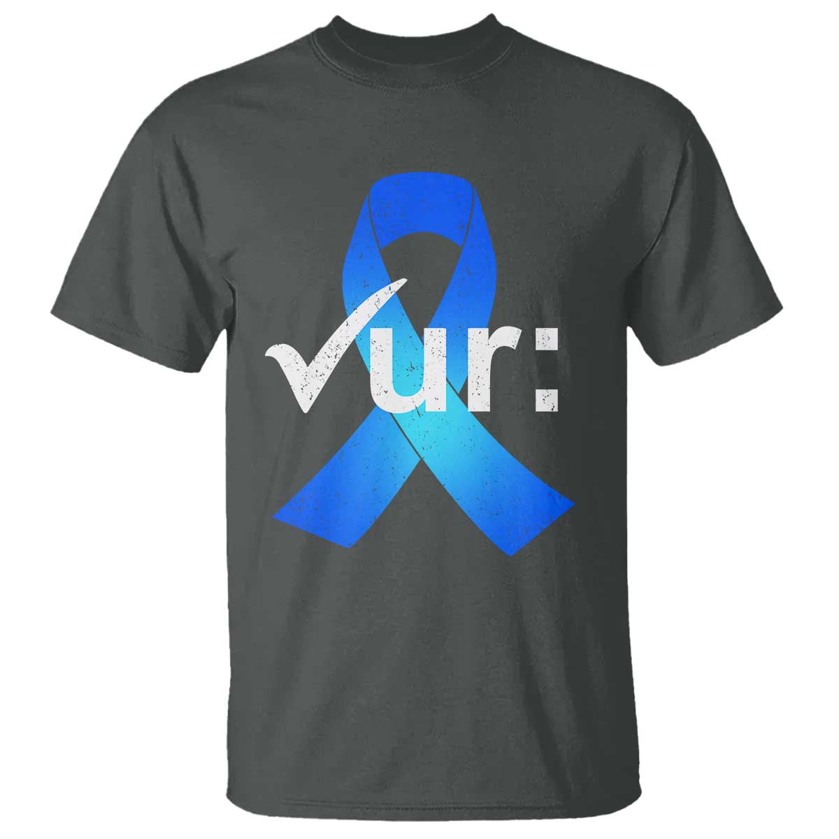 Colon Cancer Awareness T Shirt Blue Ribbon Colonoscopy Colorectal