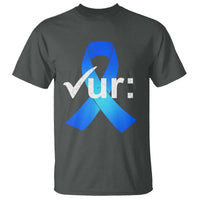 Colon Cancer Awareness T Shirt Blue Ribbon Colonoscopy Colorectal