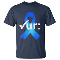 Colon Cancer Awareness T Shirt Blue Ribbon Colonoscopy Colorectal