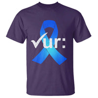 Colon Cancer Awareness T Shirt Blue Ribbon Colonoscopy Colorectal