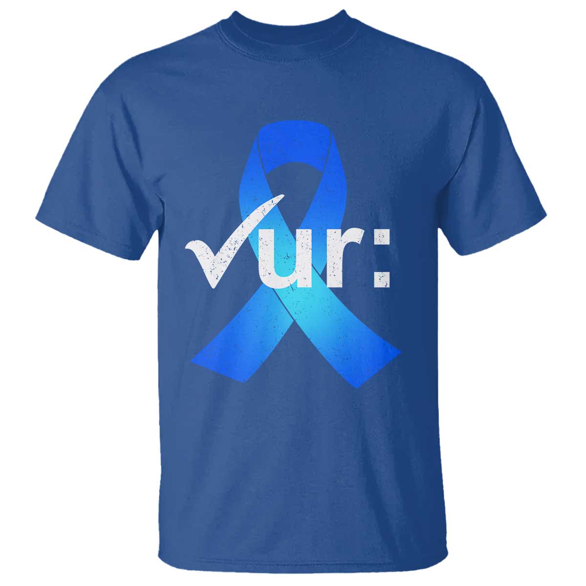 Colon Cancer Awareness T Shirt Blue Ribbon Colonoscopy Colorectal