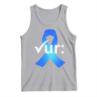 Colon Cancer Awareness Tank Top Blue Ribbon Colonoscopy Colorectal