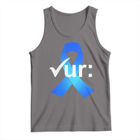 Colon Cancer Awareness Tank Top Blue Ribbon Colonoscopy Colorectal