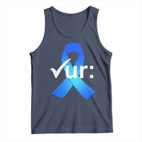 Colon Cancer Awareness Tank Top Blue Ribbon Colonoscopy Colorectal
