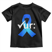 Colon Cancer Awareness Toddler T Shirt Blue Ribbon Colonoscopy Colorectal