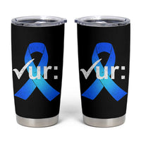 Colon Cancer Awareness Tumbler Cup Blue Ribbon Colonoscopy Colorectal