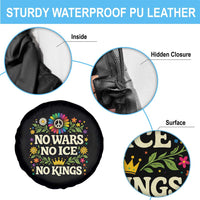 No Wars No ICE No Kings Spare Tire Cover Floral Resist Anti War Protest