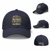 No Wars No ICE No Kings Baseball Cap Floral Resist Anti War Protest