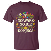 No Wars No ICE No Kings T Shirt Floral Resist Anti War Protest